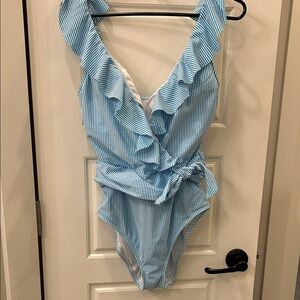 Lilly Pulitzer White and Blue Swimsuit